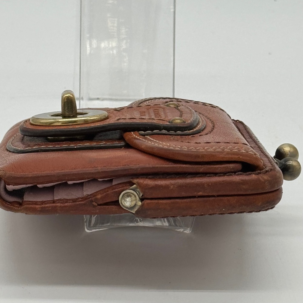 Vintage COACH Legacy Leather Turnlock Kisslock French Purse Wallet Tan 65th Anni - Picture 14 of 16